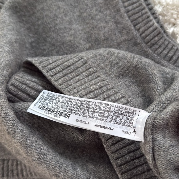 Zara Charcoal Knit v neck Sweater Vest - Picture 4 of 4